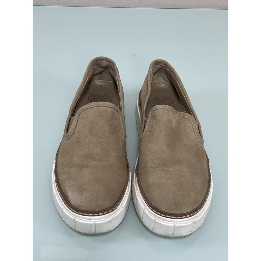 Vince Camuto Remeya Women's 7 Tan‎ Suede Slip On Platform Sneakers